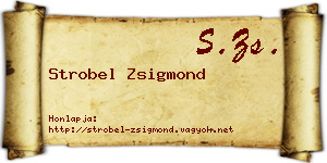 Strobel Zsigmond névjegykártya