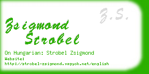 zsigmond strobel business card